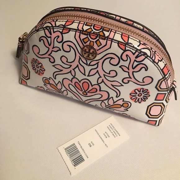 🌸SOLD🌸 Tory Burch Hicks Garden Small Makeup Bag - Picture 2 of 7